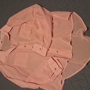 Women's sheer dress shirt